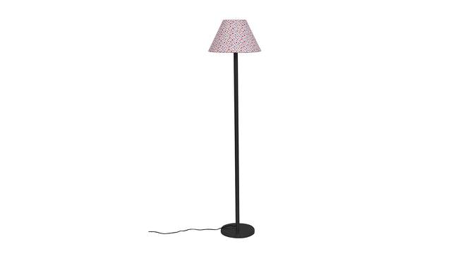 Lochlan Multicolor Fabric Shade Floor Lamp with Black  Iron Base (Multicolor) by Urban Ladder - Design 1 Side View - 612829
