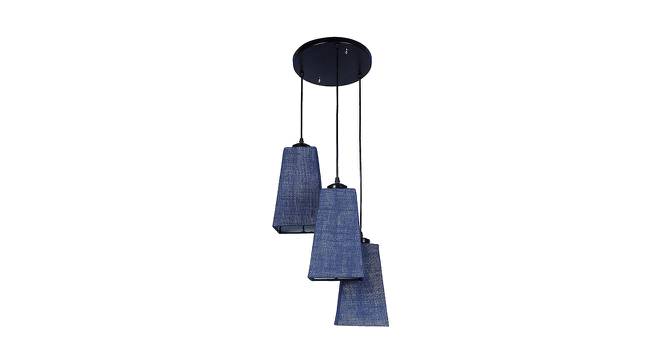 Adan Blue Natural Fiber Cluster Hanging Light (Blue) by Urban Ladder - Front View Design 1 - 612831