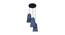 Adan Blue Natural Fiber Cluster Hanging Light (Blue) by Urban Ladder - Front View Design 1 - 612831
