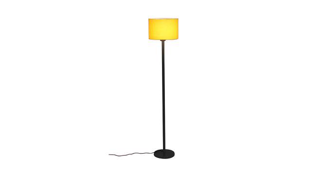 Krew Yellow Fabric Shade Floor Lamp with Black  Iron Base (Yellow) by Urban Ladder - Front View Design 1 - 612870
