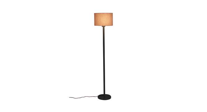 Tomas Grey Fabric Shade Floor Lamp with Black  Iron Base (Grey) by Urban Ladder - Front View Design 1 - 612871