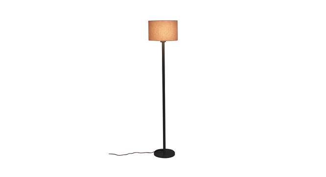 Tomas Grey Fabric Shade Floor Lamp with Black  Iron Base (Grey) by Urban Ladder - Front View Design 1 - 612871