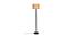 Tomas Grey Fabric Shade Floor Lamp with Black  Iron Base (Grey) by Urban Ladder - Front View Design 1 - 612871