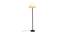 Mathew Off White Fabric Shade Floor Lamp with Black  Iron Base (Off White) by Urban Ladder - Front View Design 1 - 612878