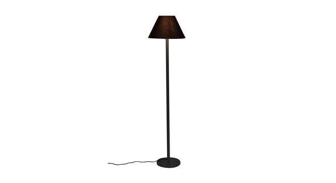 Vihaan Black Fabric Shade Floor Lamp with Black  Iron Base (Black) by Urban Ladder - Front View Design 1 - 612879