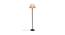 Jagger Grey Fabric Shade Floor Lamp with Black  Iron Base (Grey) by Urban Ladder - Front View Design 1 - 612883