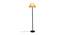 Harry Beige Natural Fiber Shade Floor Lamp with Black  Iron Base (Beige) by Urban Ladder - Front View Design 1 - 612885