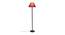 Darren Maroon Natural Fiber Shade Floor Lamp with Black  Iron Base (Maroon) by Urban Ladder - Front View Design 1 - 612888