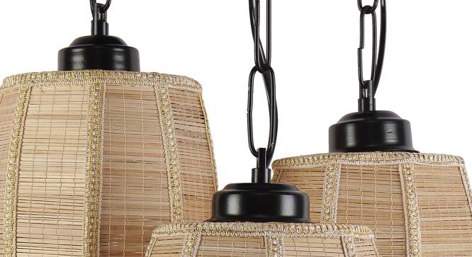 Colby Beige  Bamboo Cluster Hanging Light (Beige) by Urban Ladder - Design 1 Side View - 612912