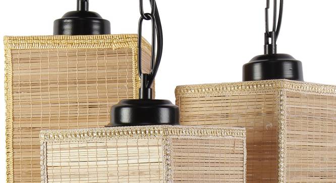 Valentino Beige  Bamboo Cluster Hanging Light (Beige) by Urban Ladder - Design 1 Side View - 612914