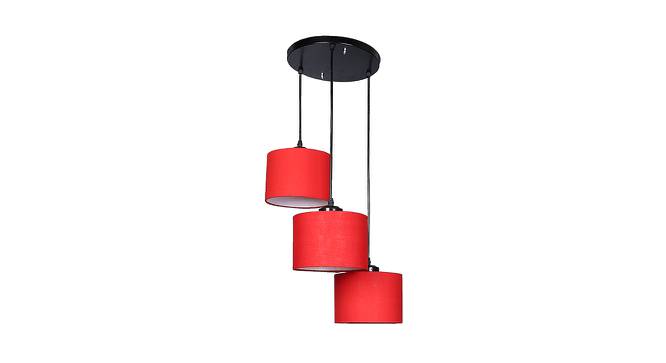 Emanuel Red Fabric Cluster Hanging Light (Red) by Urban Ladder - Front View Design 1 - 612916