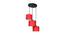 Emanuel Red Fabric Cluster Hanging Light (Red) by Urban Ladder - Front View Design 1 - 612916