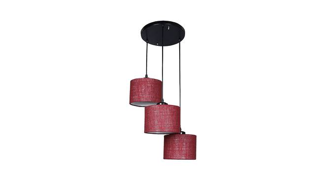 Princeton Maroon Natural Fiber Cluster Hanging Light (Maroon) by Urban Ladder - Front View Design 1 - 612921