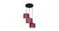 Princeton Maroon Natural Fiber Cluster Hanging Light (Maroon) by Urban Ladder - Front View Design 1 - 612921