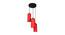 Peyton Red Fabric Cluster Hanging Light (Red) by Urban Ladder - Front View Design 1 - 612928