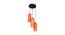 Wilder Orange Fabric Cluster Hanging Light (Orange) by Urban Ladder - Front View Design 1 - 612929