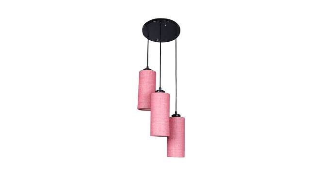 Ibrahim Pink Natural Fiber Cluster Hanging Light (Pink) by Urban Ladder - Front View Design 1 - 612933