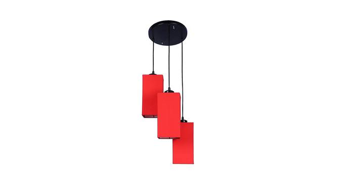 Alijah Red Fabric Cluster Hanging Light (Red) by Urban Ladder - Front View Design 1 - 612939