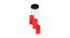 Alijah Red Fabric Cluster Hanging Light (Red) by Urban Ladder - Front View Design 1 - 612939