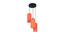 Dominick Orange Fabric Cluster Hanging Light (Orange) by Urban Ladder - Front View Design 1 - 612940