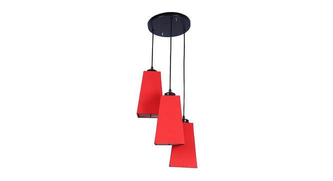 Baylor Red Fabric Cluster Hanging Light (Red) by Urban Ladder - Front View Design 1 - 612950