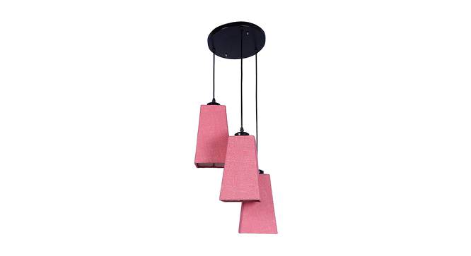 Dalton Pink Natural Fiber Cluster Hanging Light (Pink) by Urban Ladder - Front View Design 1 - 612955