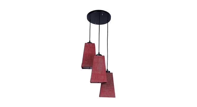 Esteban Maroon Natural Fiber Cluster Hanging Light (Maroon) by Urban Ladder - Front View Design 1 - 612956