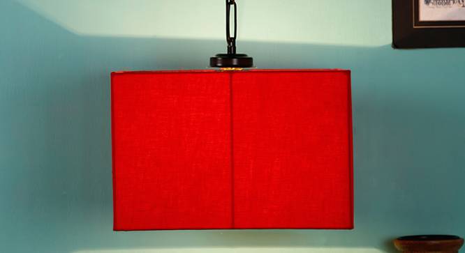 Huxley Red Fabric  Hanging Light (Red) by Urban Ladder - Front View Design 1 - 612967