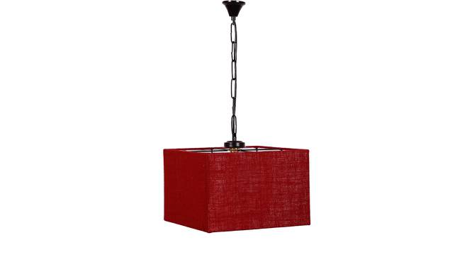 Nikolai Maroon  Natural Fiber  Hanging Light (Maroon) by Urban Ladder - Front View Design 1 - 612973