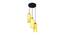 Callan Yellow Fabric Cluster Hanging Light (Yellow) by Urban Ladder - Front View Design 1 - 613017