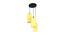 Zyaire Yellow Fabric Cluster Hanging Light (Yellow) by Urban Ladder - Front View Design 1 - 613018