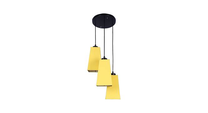 Uriel Yellow Fabric Cluster Hanging Light (Yellow) by Urban Ladder - Front View Design 1 - 613019