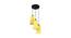 Uriel Yellow Fabric Cluster Hanging Light (Yellow) by Urban Ladder - Front View Design 1 - 613019