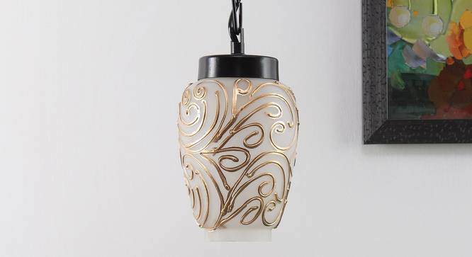 Jonas Multicolor Glass Single Hanging Light (Multicolor) by Urban Ladder - Front View Design 1 - 613028
