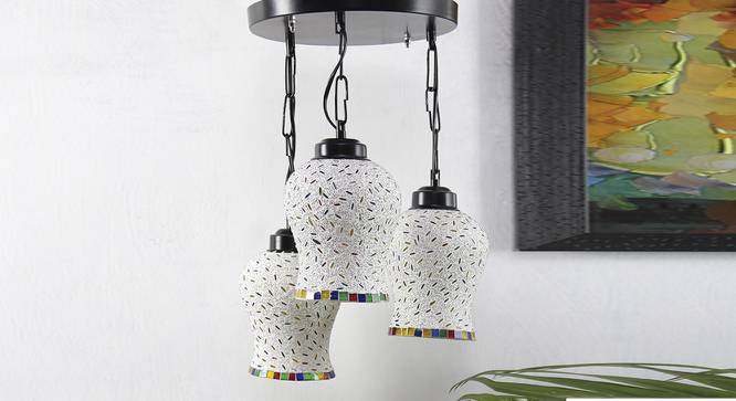 Kylan Multicolor Glass Cluster Hanging Light (Multicolor) by Urban Ladder - Front View Design 1 - 613068
