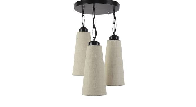 Ahmed White Natural Fiber Cluster Hanging Light (White) by Urban Ladder - Front View Design 1 - 613083