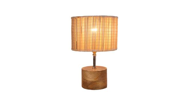 Brant Beige Bamboo Shade Table Lamp with Natural  Wooden Base (Beige) by Urban Ladder - Front View Design 1 - 613105