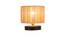 Geoffrey Beige Bamboo Shade Table Lamp with Black  Iron  Base (Beige) by Urban Ladder - Front View Design 1 - 613113