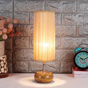 Leslie Beige Bamboo Shade Table Lamp with Natural Wooden Base-image-44