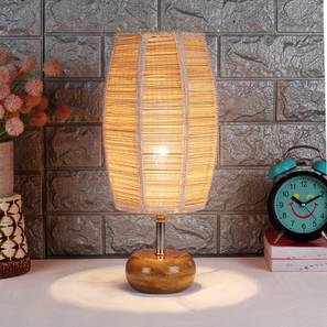 Louise Beige Bamboo Shade Table Lamp with Natural Wooden Base-image-48