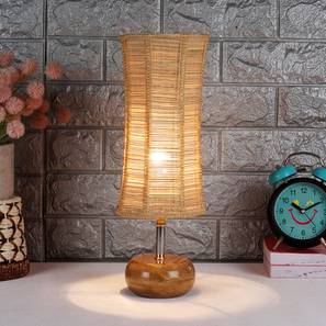 Margaret Beige Bamboo Shade Table Lamp with Natural Wooden Base-image-38