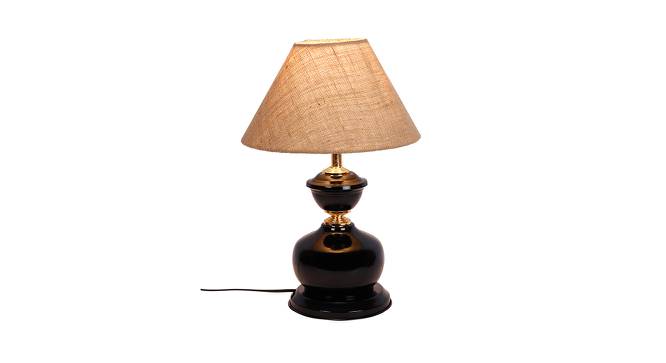 Douglas Beige Natural Fiber Shade Table Lamp with Black  Iron  Base (Beige) by Urban Ladder - Front View Design 1 - 613166