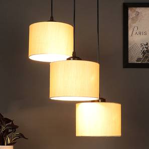devansh Trevor Off White Fabric Cluster Hanging Light-picture-20