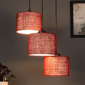 devansh Princeton Maroon Natural Fiber Cluster Hanging Light-picture-19