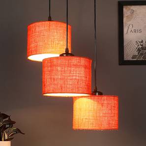 devansh Frank Orange Natural Fiber Cluster Hanging Light-picture-12