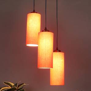 devansh Wilder Orange Fabric Cluster Hanging Light-picture-17