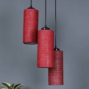 Roberto Maroon Natural Fiber Cluster Hanging Light-image-2