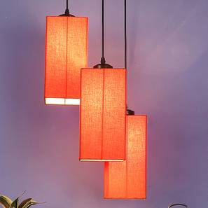 devansh Dominick Orange Fabric Cluster Hanging Light-picture-11