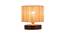 Graham Beige Bamboo Shade Table Lamp with Brown  Wooden Base (Beige) by Urban Ladder - Front View Design 1 - 613201