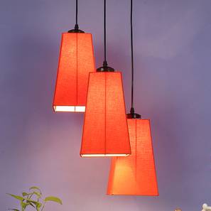 devansh Kyson Orange Fabric Cluster Hanging Light-picture-13